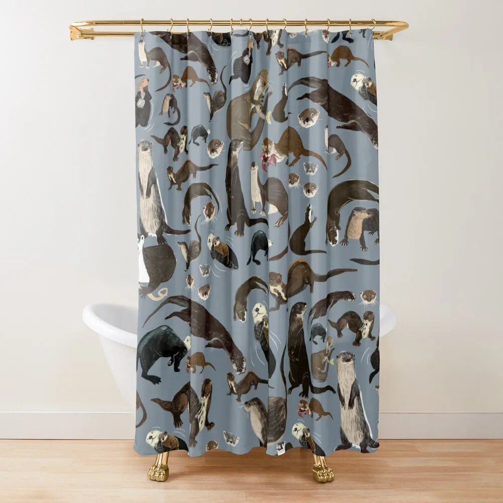 

Old World otters Shower Curtain Elegant Bathroom Anime Shower Shower Bath For Bathrooms With Beautiful Designs Curtain