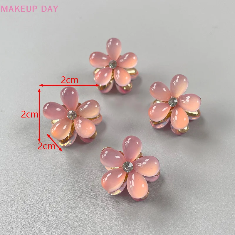 Mini pinzas para el pelo con forma de flor para mujer y niña, horquillas coloridas, tocado pequeño y dulce, accesorios de moda