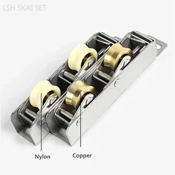 Heavy Duty Stainless Steel Door and Window Pulley Mute Ball Bearing Pulley V/U Type Glass Door Wheel Sliding Door Track Roller