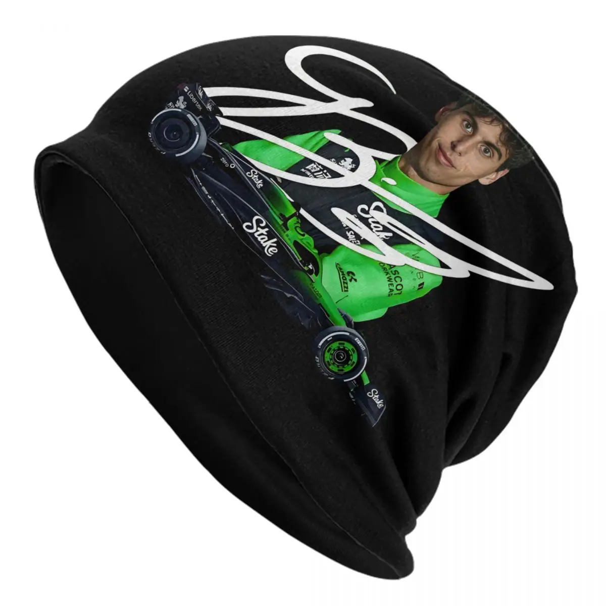 

Streetwear Winter Warm Knit Hats Unisex Adult F1 Gabriel Bortoleto Brazilian Racing Driver Skullies Beanies Caps Bonnet Hats