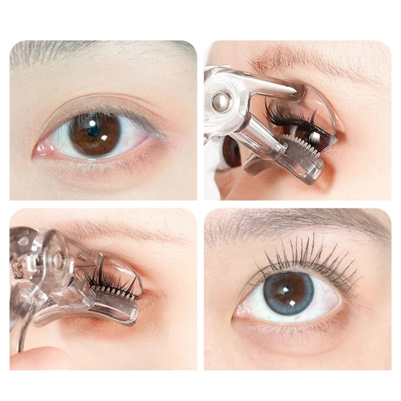 2-teiliges Weitwinkel-Wimpernzangen- und Teilwimpernzangen-Set, Wimpernzange mit Kamm, Make-up-Werkzeug für Frauen und Mädchen