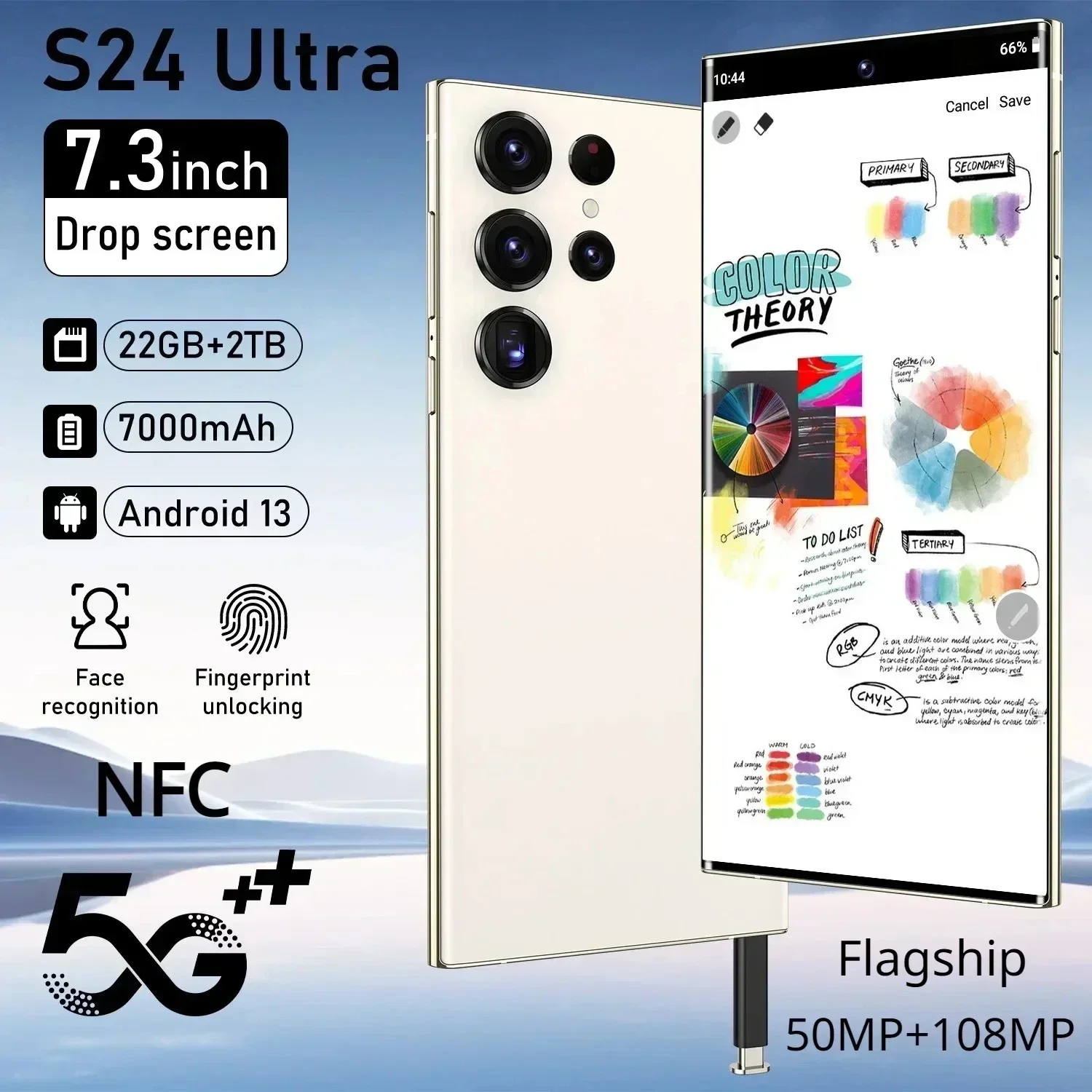 

Global Version Original S24 Ultra Phone 7.3 HD Screen Smartphone 5g 22GB+2TB Dual SIM Phone Android Face Unlock 7000mAh Phone