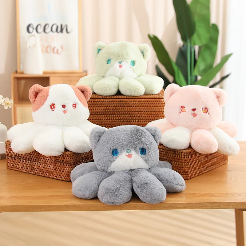 Hot Creative Cats Plush Toy Stuffed Soft Animal Jellyfish Shape Cat Doll Kawaii Pillow Lovely Birthday Gift For Girls Children