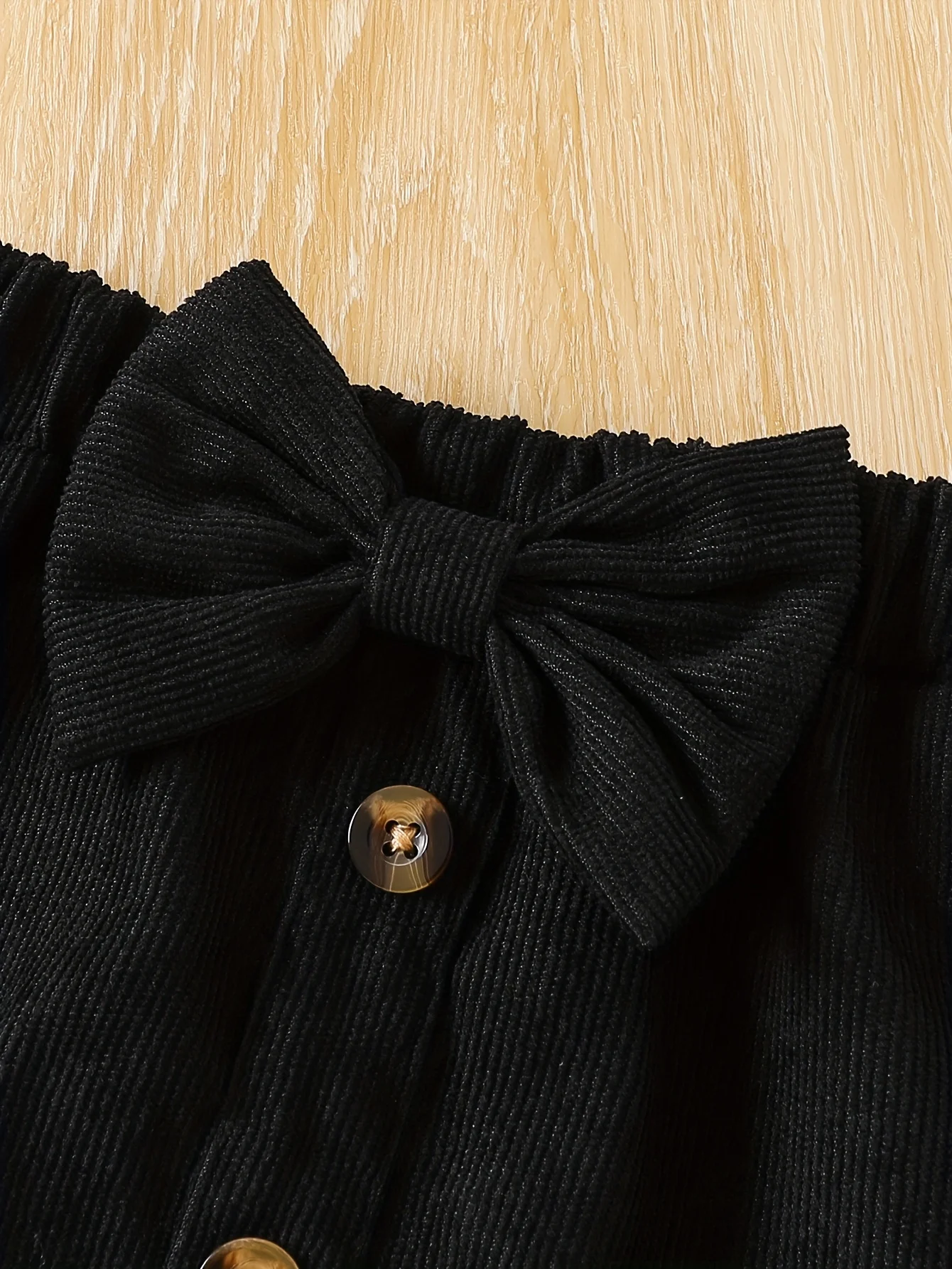 الربيع والخريف نمط طفلة الحب طباعة طويلة الأكمام القوس مزين تنورة سوداء عارضة قطعتين مجموعة