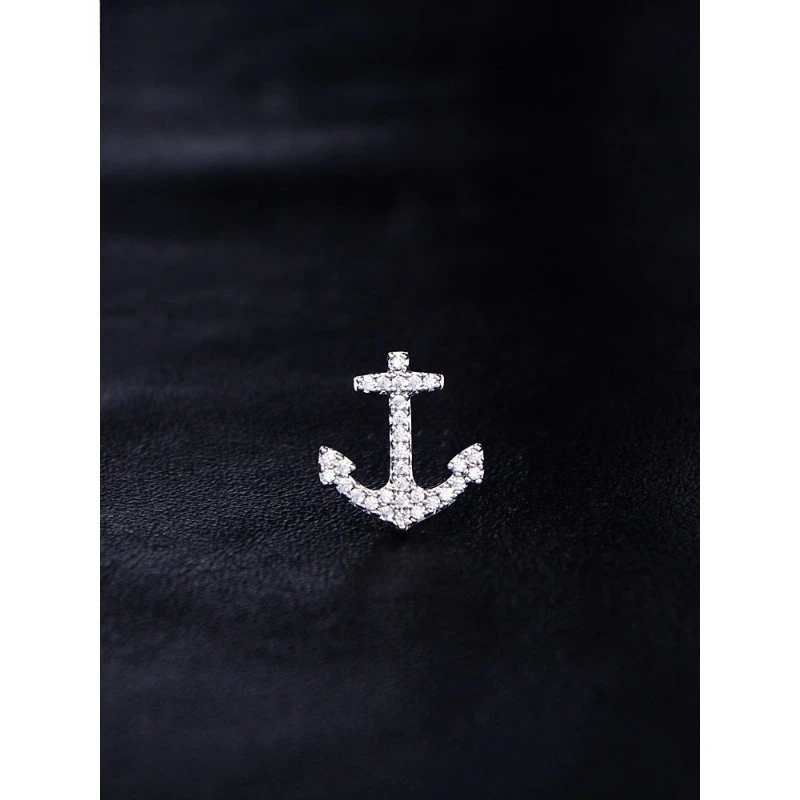 

Delicate Anchor Brooch, Small Collar Brooch, Naval Style Shirt, Neckline, Anti-light Buckle, Suit Accessories, Women's High-end