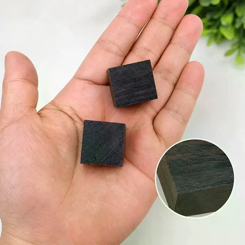 Black Sandalwood Square Blank Block Natural Wood DIY Carving Blank For Seal Stamp Handcraft Model Making Multiple Sizes