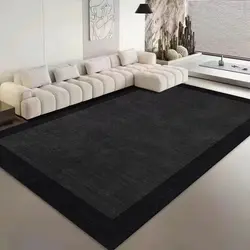 Non-slip Simple Nordic Living Room Carpet Minimalism Black Bedroom Decor Area Rug High-quality Comfortable Soft Table Floor Mat