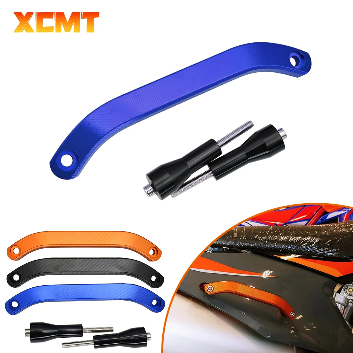 Motocross Rear Passenger Seat Hand Grab Bar Rail For KTM SX SXF XC XCF XCW EXCF 125 150 250 300 350 450 500 Dirt Pit Bike parts