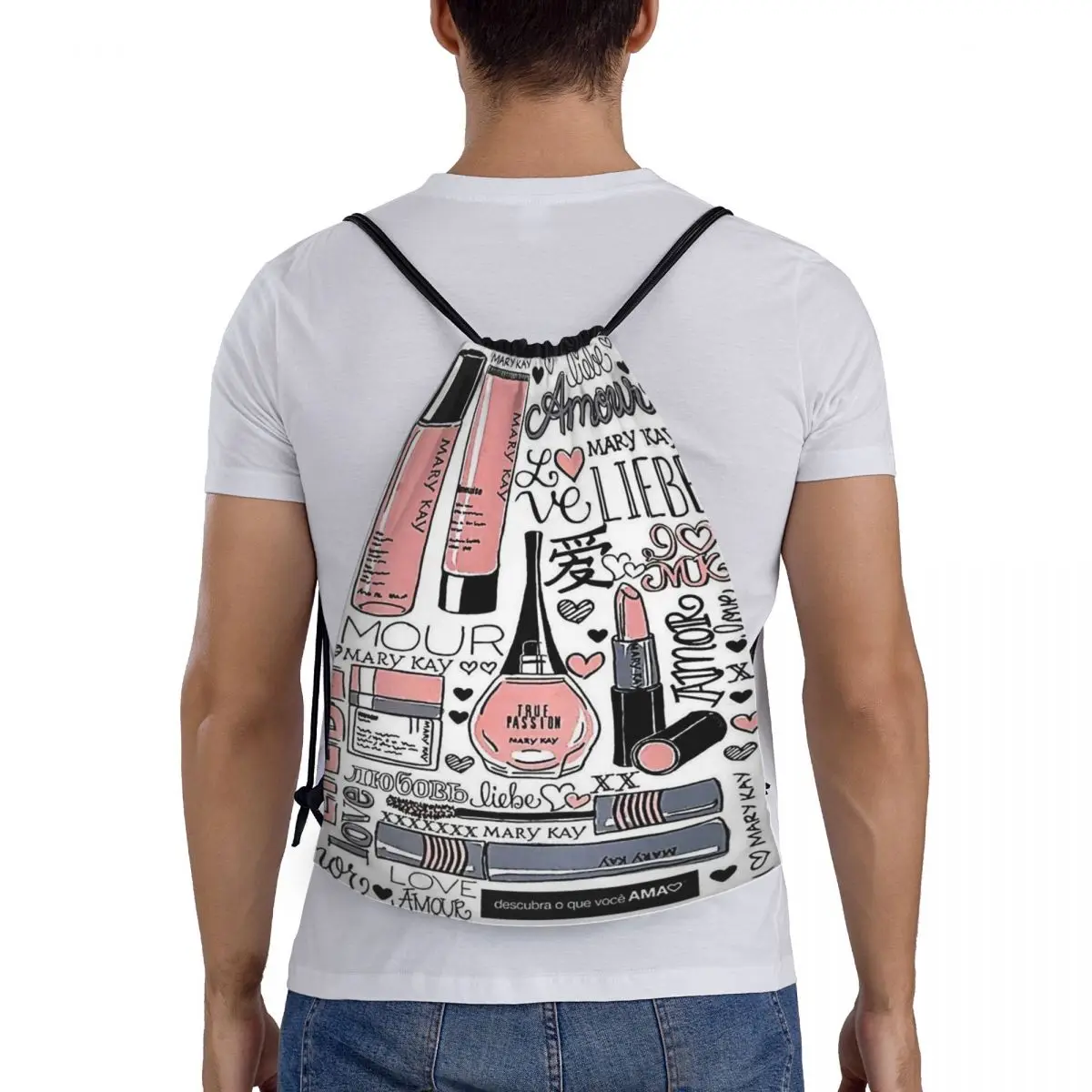 

Mary Kay Cosmetics Backpacks Multi-function Portable Drawstring Bags Sundries Bag Book Bags For Travel Students