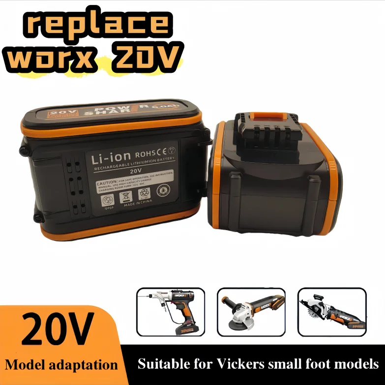 

for 20V WORX 4.0Ah lithium battery rechargeable WA3553 WA3551 WA3553.1 WA3570 Suitable for worx all electric and gardening tools
