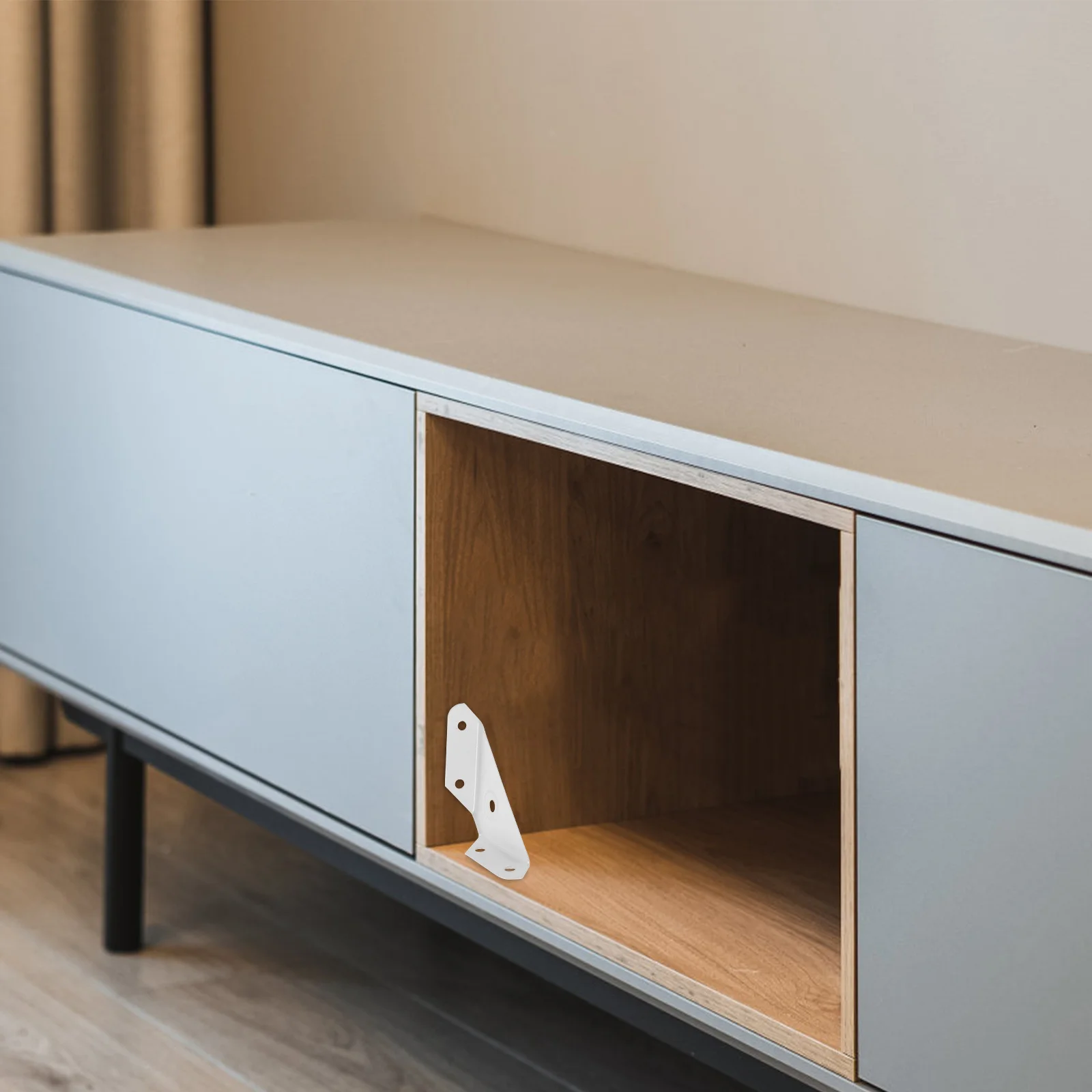 

12Pcs White Cabinet Corner Brackets Heavy Load Angle Brackets for Shelves Cabinets Furniture Repair Mounting Hardware