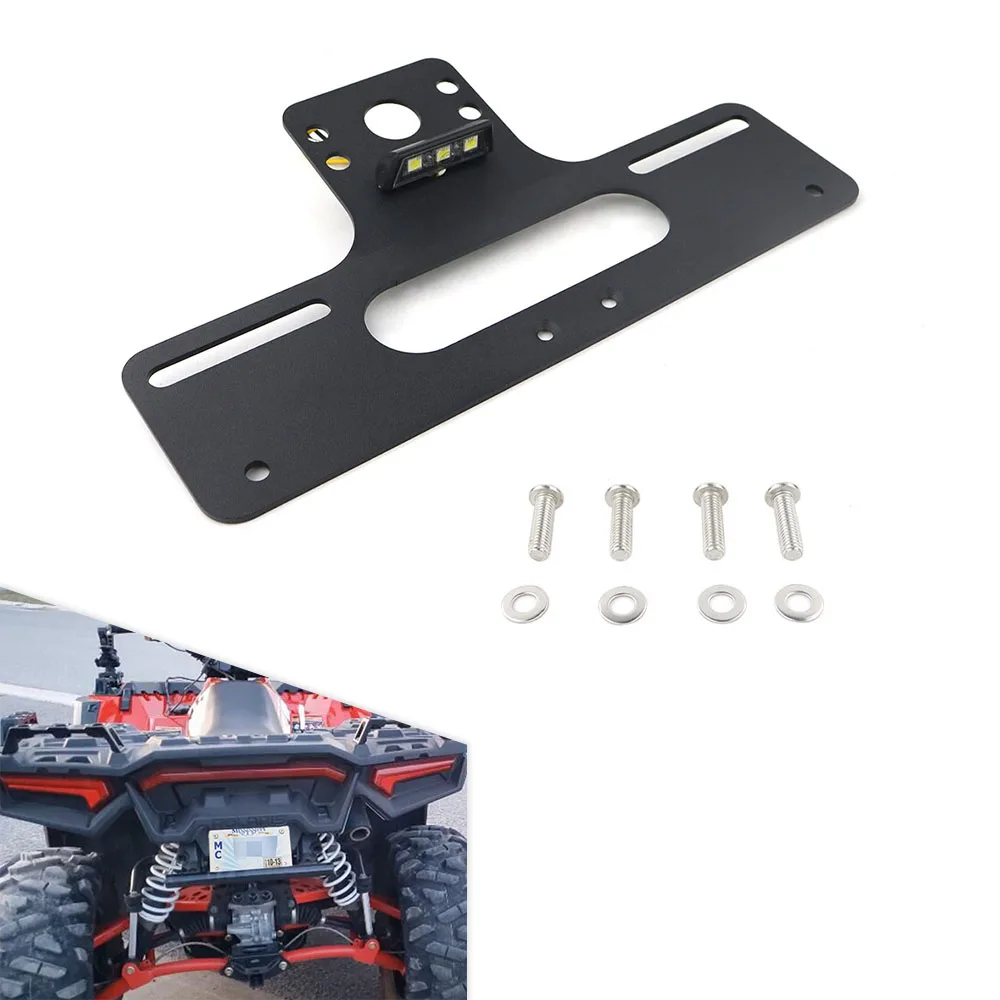 

Fit for RZR Ranger General Maverick X3 Commander Defender Outlander Renegade/DS/SXS ATV UTV License Plate Holder Frame Universal