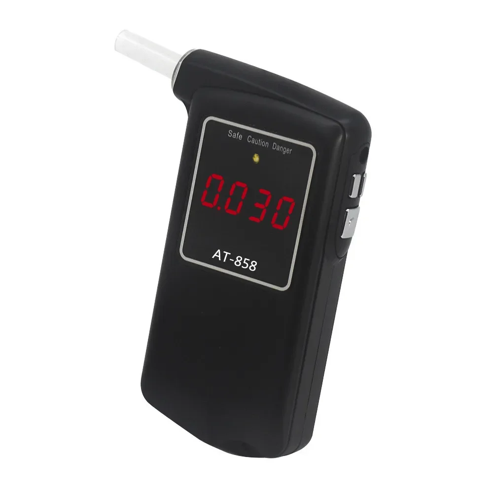 Digital Breath Alcohol Tester LCD Breathalyzer Parking Detector Car Gadget with Backlight Driving Essentials AT858S