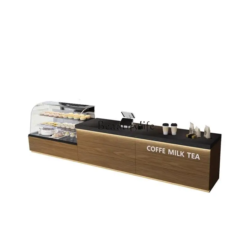 

Reception desk Dessert shop Cashier cake shop Milk tea front operation desk