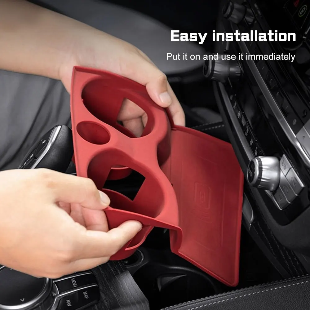 For BMW 3 4 5 Series G20 G30 G22 I3 I4 X3 X4 G01 G02 Silicone Wireless Car Central Control Storage Box Drinks Holder Accessories 4