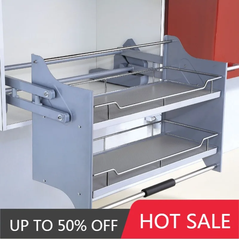 Adjustable Height Kitchen Storage Hanging Cabinet Large Square Closet Storage Box Pullout Corner Cabinet Dinnerware Organizer