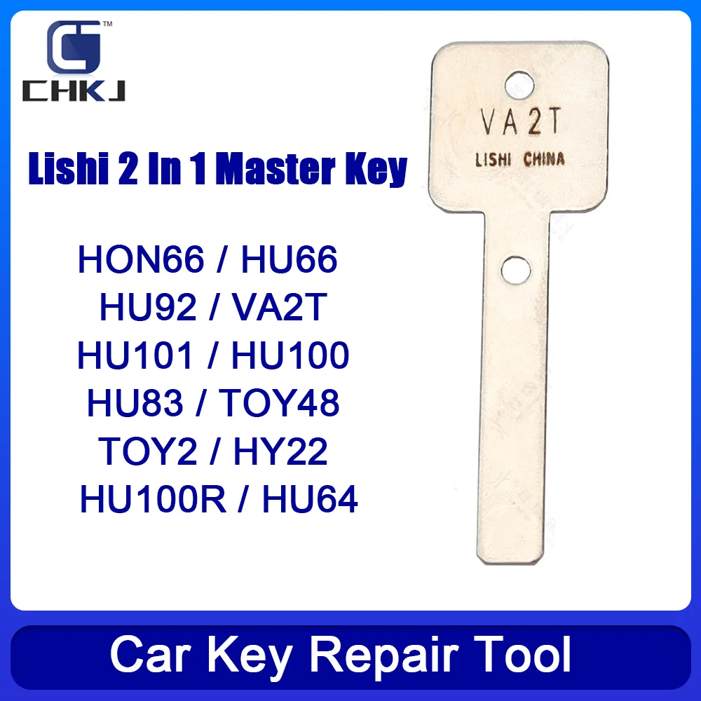 CHKJ 1PCS Original Lishi 2 In 1 Tool Master Key HON66 HU66 HU92 VA2T HU101 TOY48 HU83 Car Key Repair Tool For Honda/VW/Audi