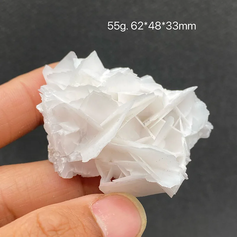 100% natural white flake calcite (fluorescent effect pink) raw stone mineral specimen healing crystal stone gemstone collection