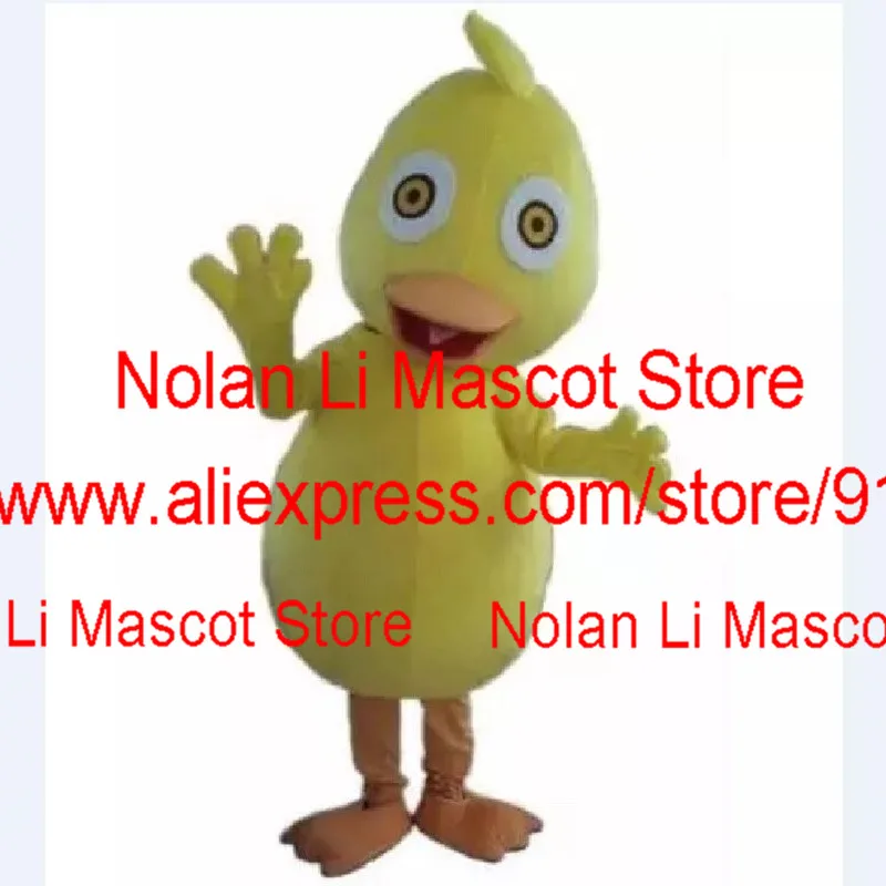 Hot Sale Adult Cute Yellow Chick Mascot Costume Cartoon Character Cosplay Birthday Party Fancy Dress Christmas Gift 1255