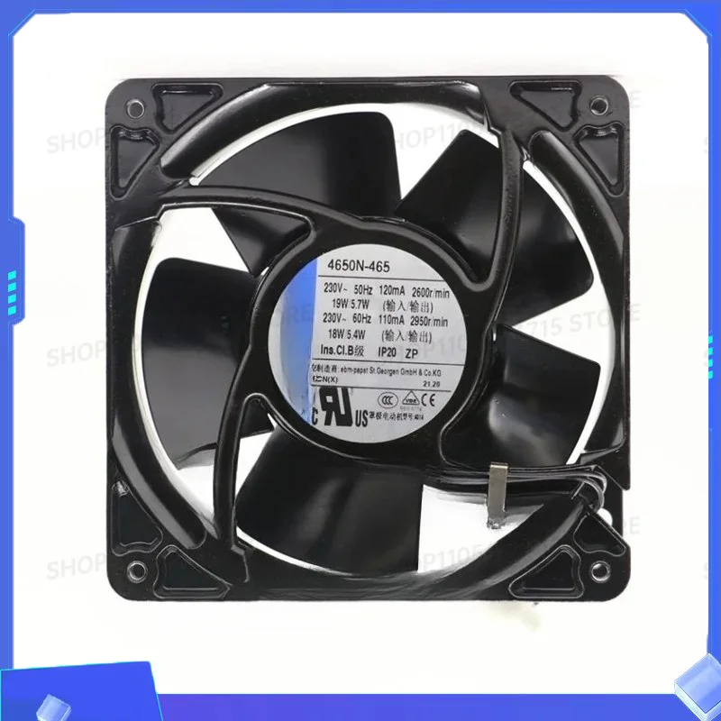 4650N-465 230V 18W 12038 AC 12cm 94.2CFM Cabinet Chassis Sleeve Bearing Metal Axial Cooling Fan For Cabinet Chassis