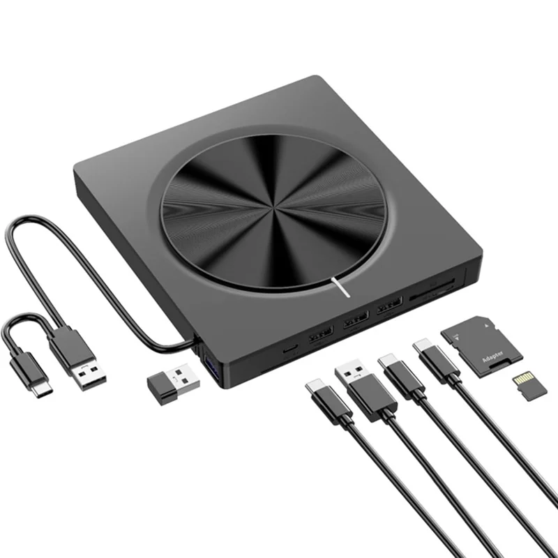 CD/DVD Drive for Laptop 7 in 1 USB 3.0 Slim Portable DVD Writer CD ROM Burner External DVD Drive Optically