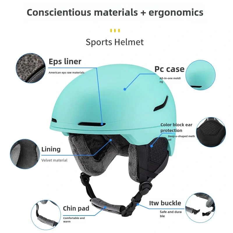 Casco de seguridad para hombre y mujer, protector de cabeza para bicicleta, deportes profesionales, esnórquel y esquí