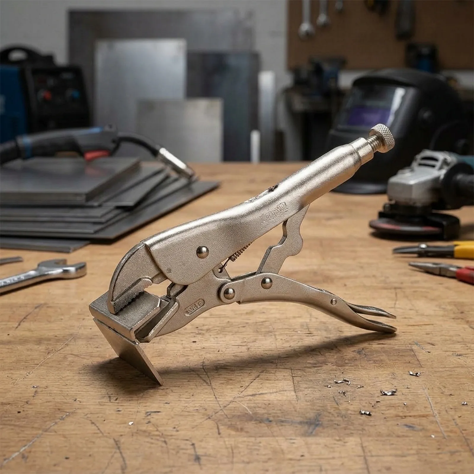 Professional Locking Clamp Tool Clamp Welding Pliers Sheet Metal Clamp Curved Jaw Design Nickel-plated Alloy Steel