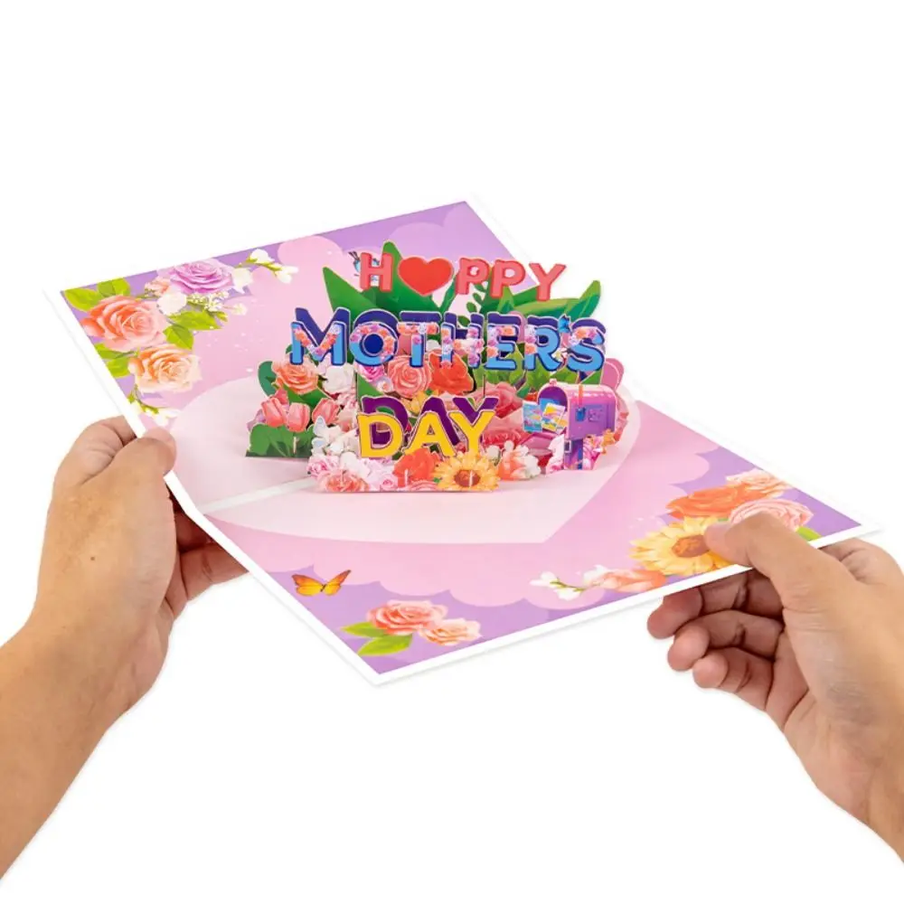 Wunderschöne Muttertagskarten Blumendesign 3D Pop-Up-Design Grußkarten Beschreibbare Karte Dankeskarte Segenswünsche