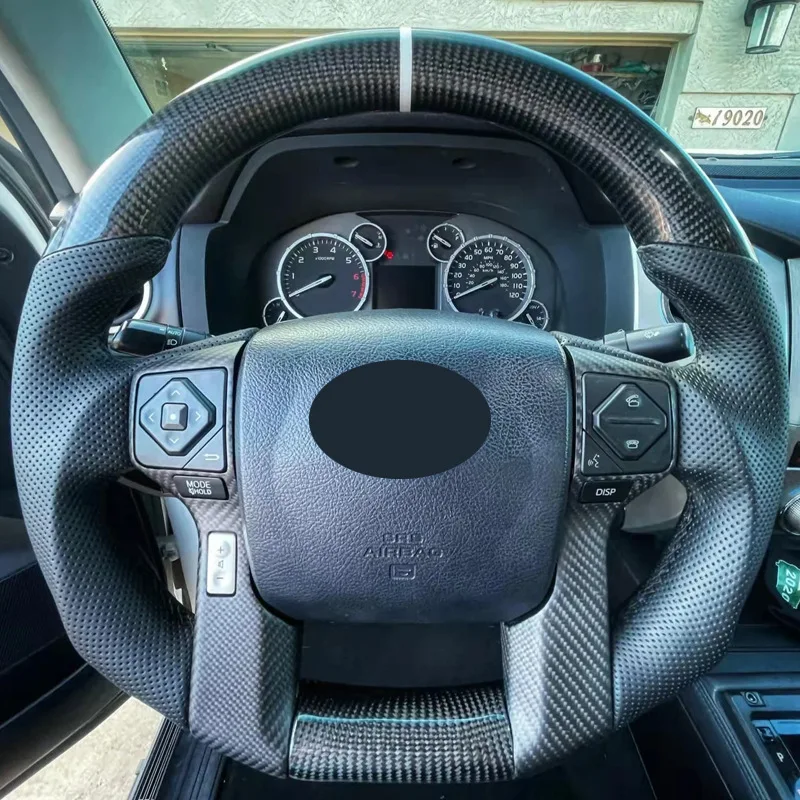 Upgraded and Modified Carbon Fiber Steering Wheel for Toyota Tantu Prado Highlander Sports Edition Car Steering Wheel Upgrade