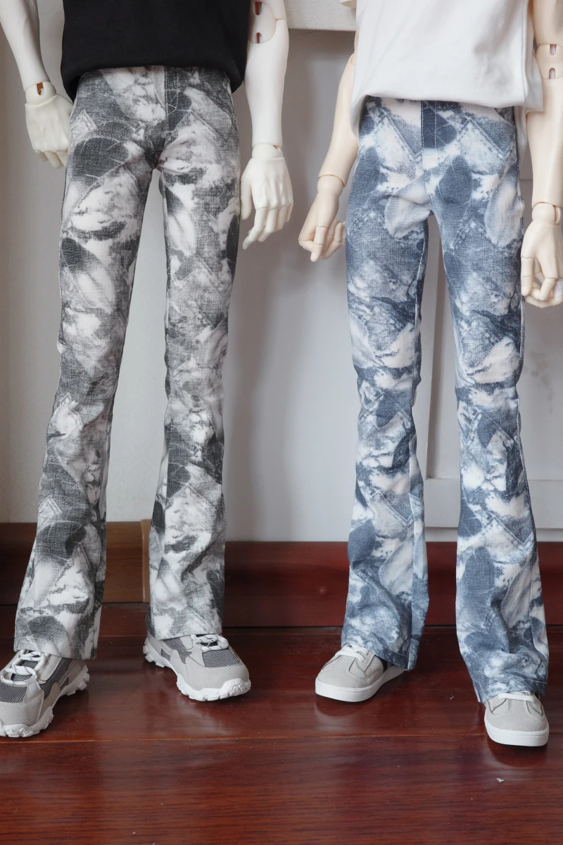 BJD Doll Pants Mottled Feather Elastic Flared Pants For 1/3 1/4 BJD SD DD MSD MDD SD10 SD13 SD16 SD17 POPO68 Uncle SSDF ID Doll