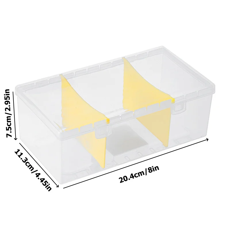 Plastic Trading Card Storage Box with Dividers Sports Cards Storage Box Photo Card Organizer Toploader Case for Basketball Card