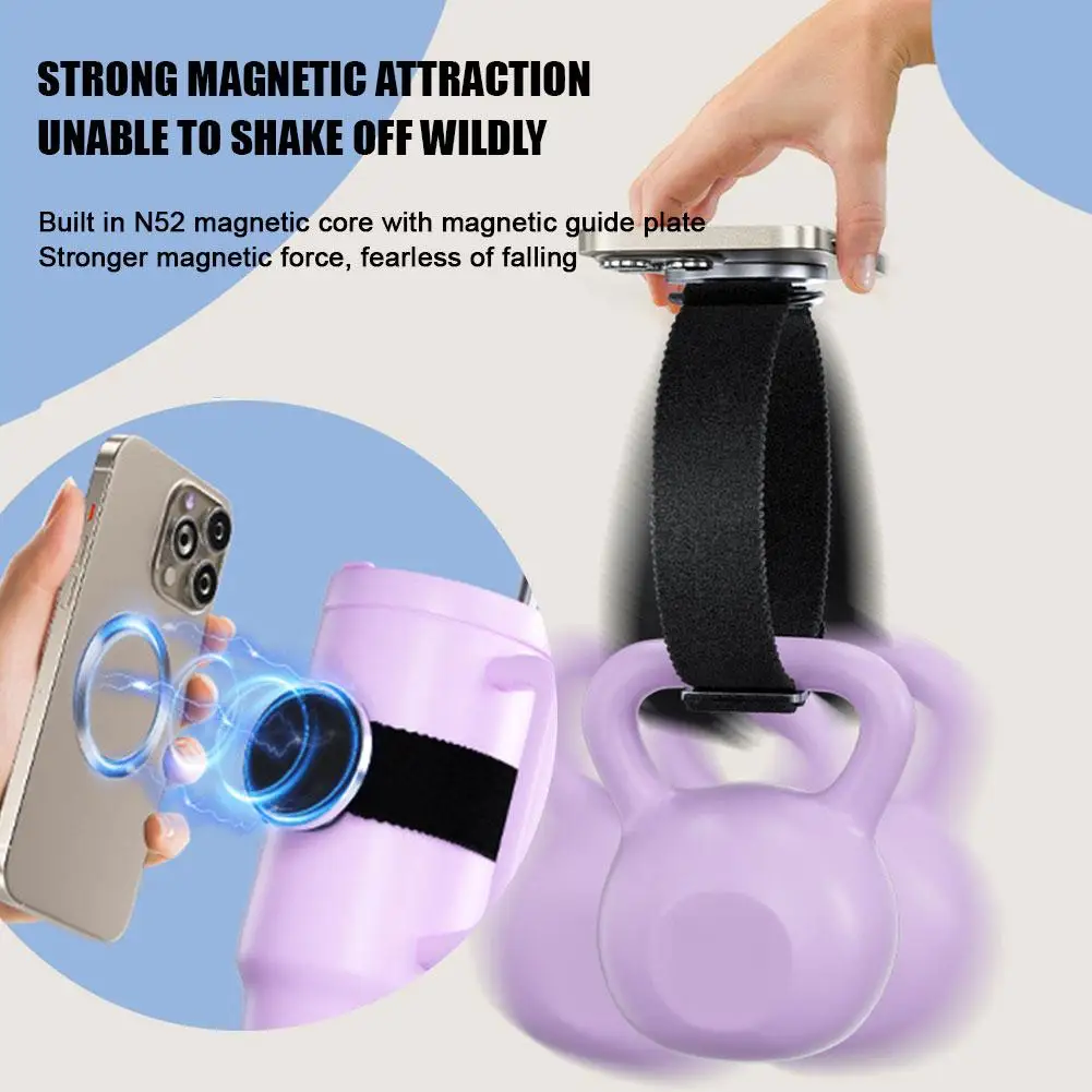 For Cup Adjustable Strap Magnetic Phone Holder Sports Wrist Water Bottle Mount Stand For 40oz Cup Accessori X6t4