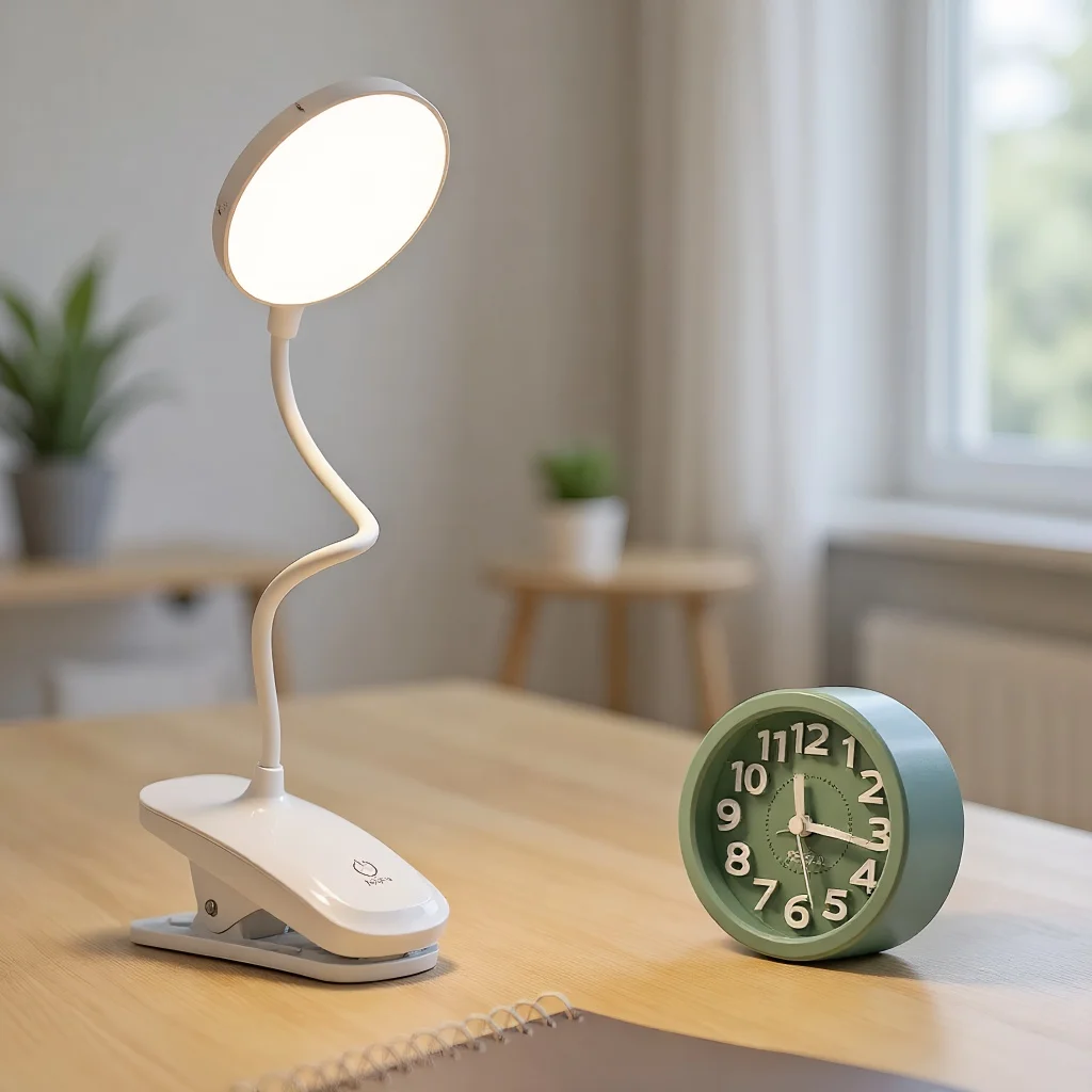 

White Folding LED Bedroom Night Reading Light, Eye Care USB Plug Light, Adjustable Effective Eye Protection Lamp