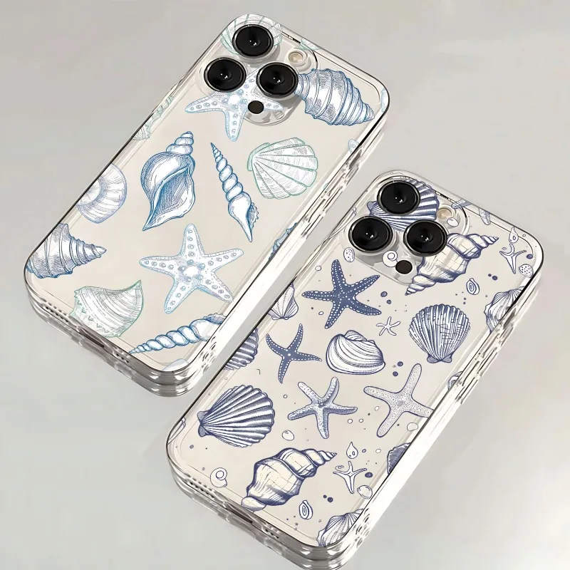 

Funny Marine Organism Phone Case For Samsung Galaxy S25 S24 S22 S23 Ultra Plus Soft Transparent Cover S22+ S23+ S24+ S25+ Shell