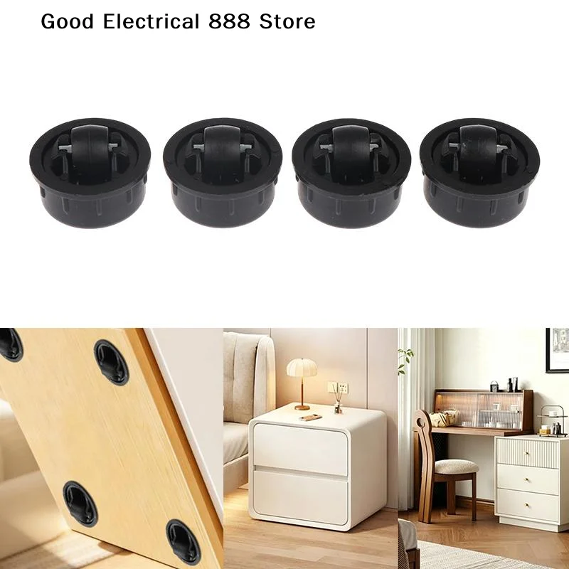 4/8Pcs Hidden Universal Wheel 360 Degree Swivel Casters Invisible General Wheels For Push-pull Table Furniture Bottom Anti-slip