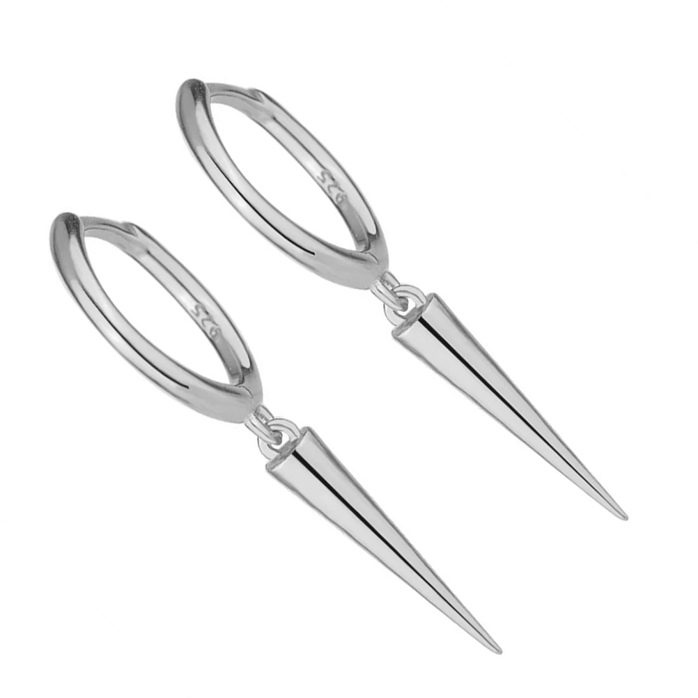 

Creative Silver Earrings Geometric Triangle Sterling Ear Studs Daily Wear Vintage Party Jewelry Comfortable Minimalist Chic