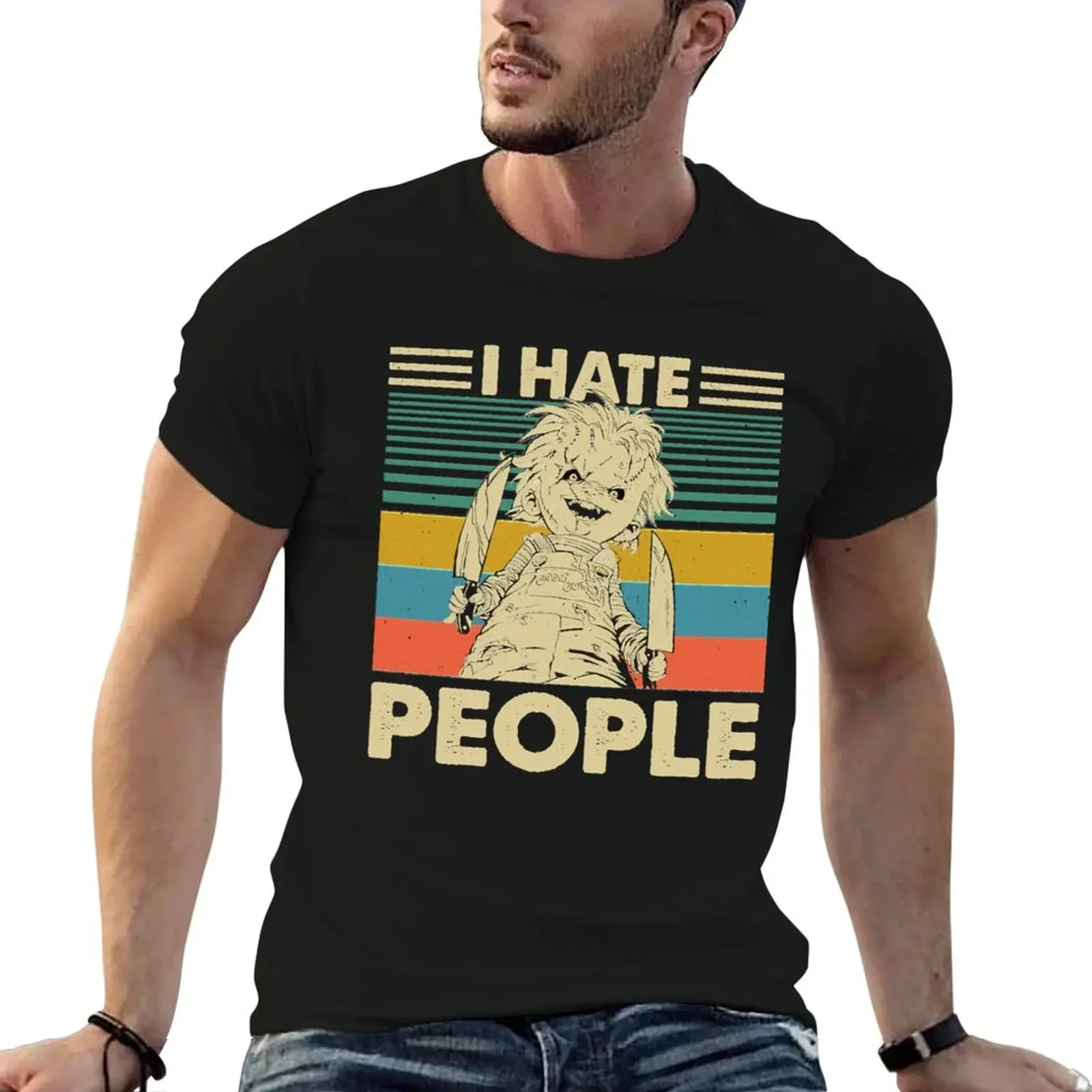 Mens My Favorite Chucky Hate People Vintage Design T-Shirt vintage graphic tee graphic t shirts vintage t shirt men