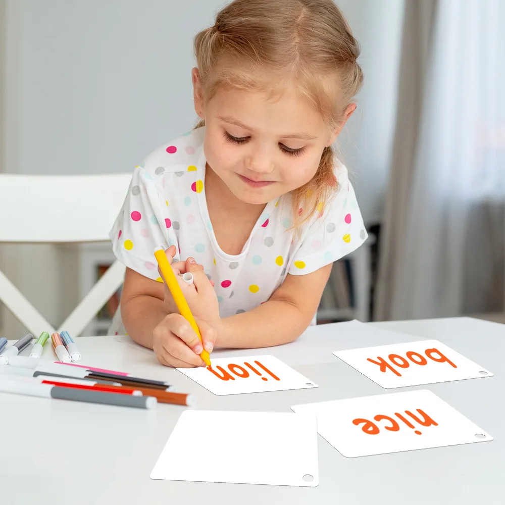 20PCS leere Karten löschbare und beschreibbare wiederverwendbare doppelseitige Karte Kinder Unterricht und Lernen Zeichenkarte