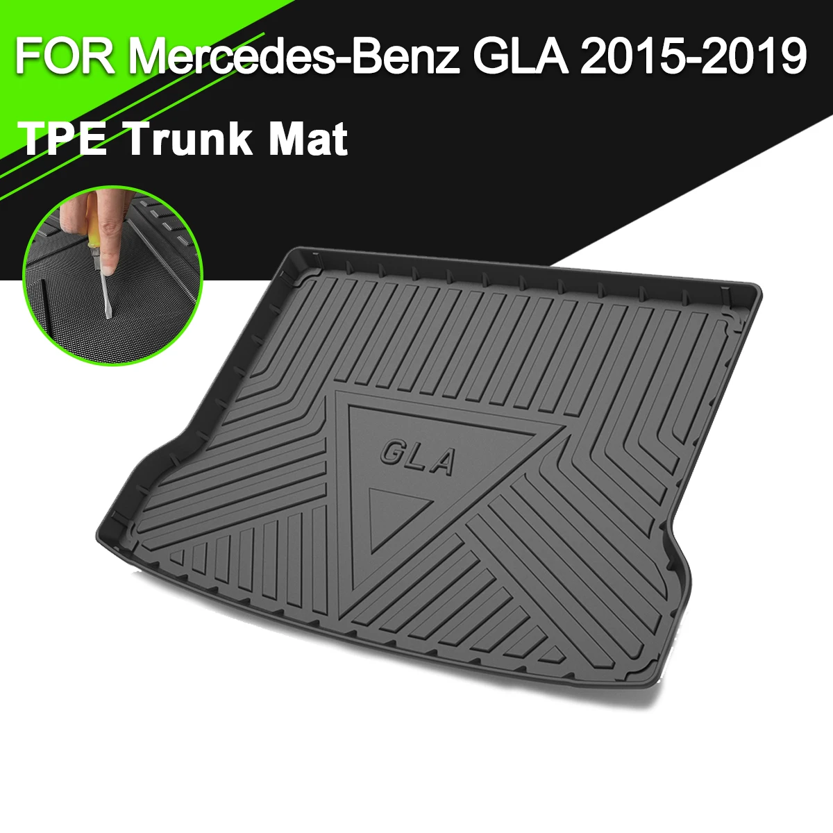 Trunk Mat  TPE FOR Mercedes-Benz GLA 2015-2019 Car Waterproof Non-Slip Rubber Cargo Liner Accessories