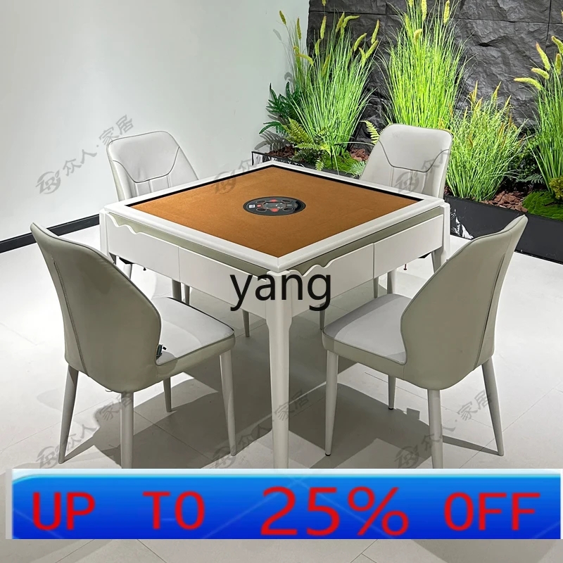 

Lh automatic mahjong machine integrated household rotating long table to round table optional induction cooker