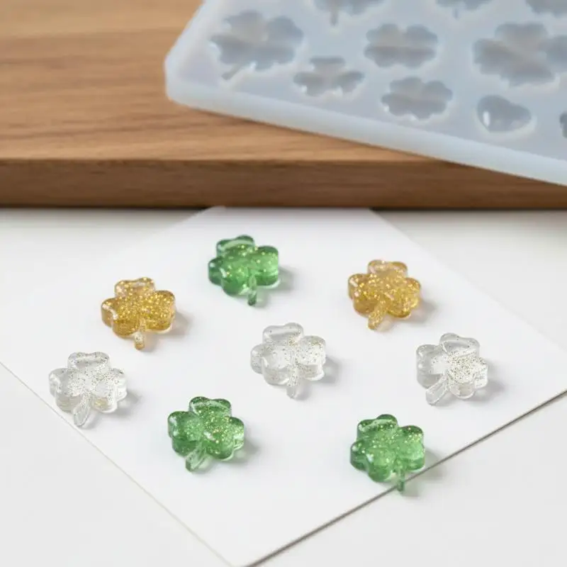 Four Leaf Clover Resin Casting Silicone Mold for DIY Jewelry Ornaments Lucky Supplies Handcraft