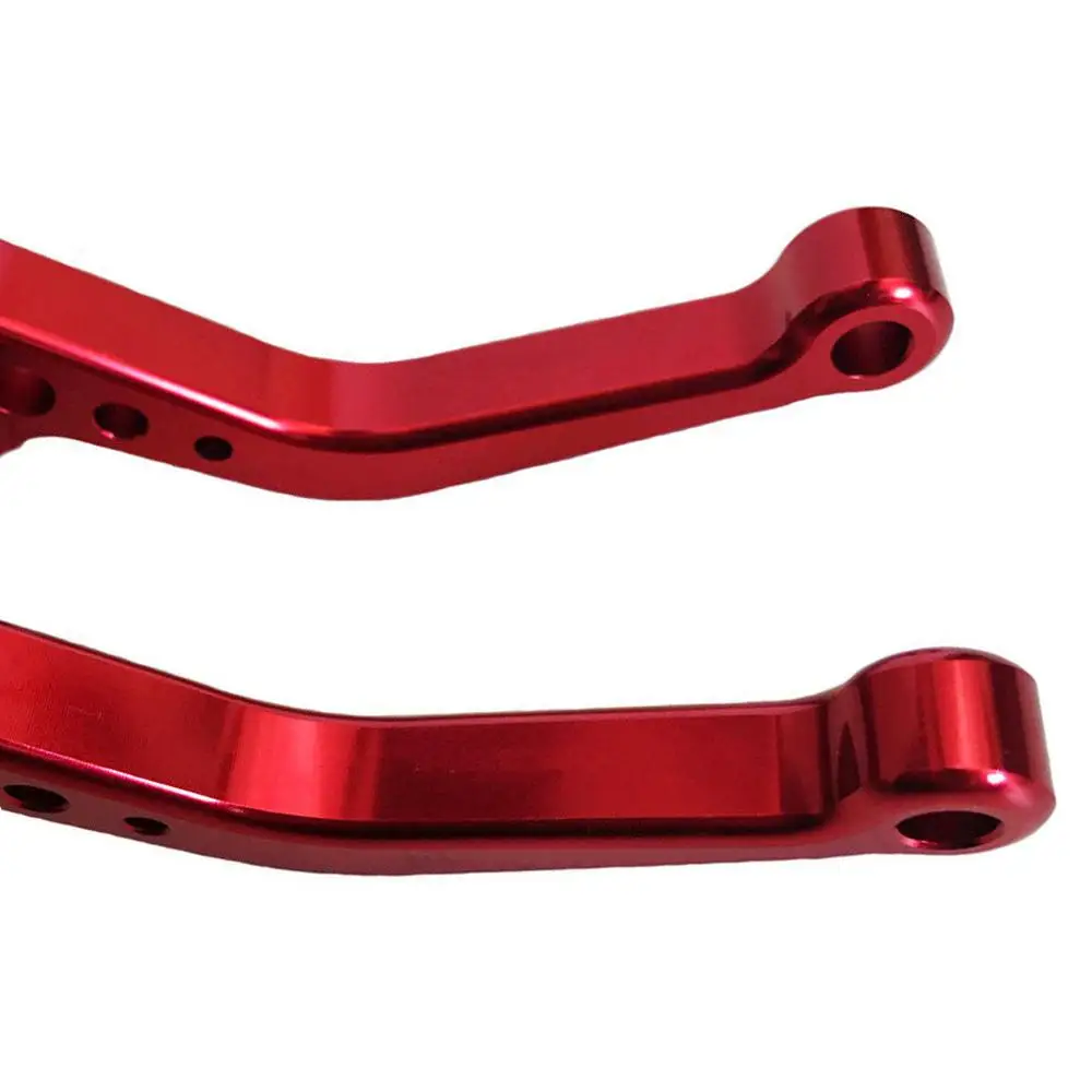 1 زوج أحمر-أسود GY6 دراجة نارية قابل للتعديل مكبح قرصي مخلب رافعة مقبض قبضة