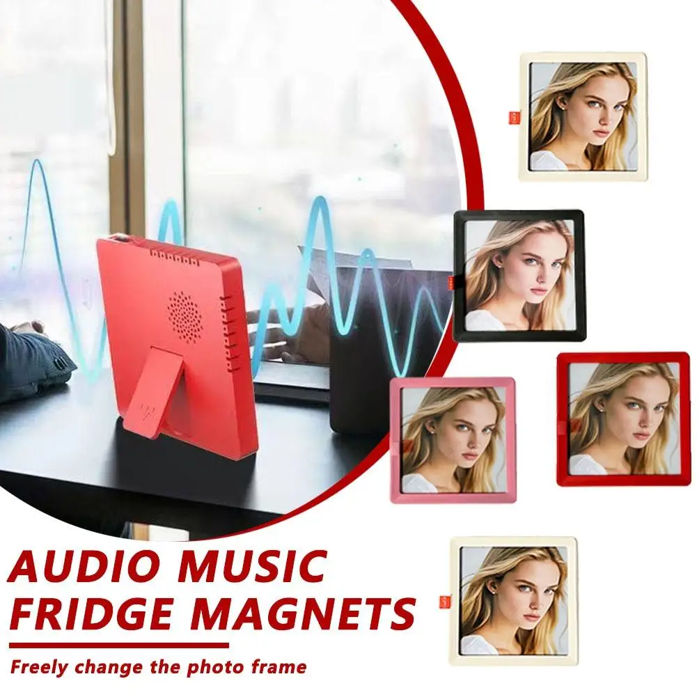 

DIY персонализированная музыкальная наклейка на холодильник фоторамка фото аудио магнитная настольная рамка фото наклейка подставка на холодильник X3H7