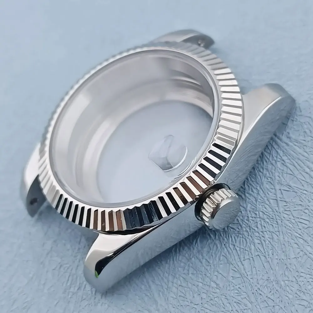 39mm watch case fits NH series 35 movement 316L stainless steel sapphire glass 10bar waterproof single calendar dial