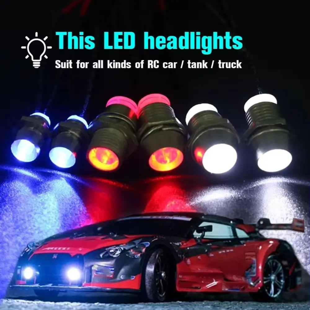 2 / 4 / 6 / 8 Lights RC LED Light 70cm Lenght Red White Lights Night Headlamps 3/5mm Model Car Headlights