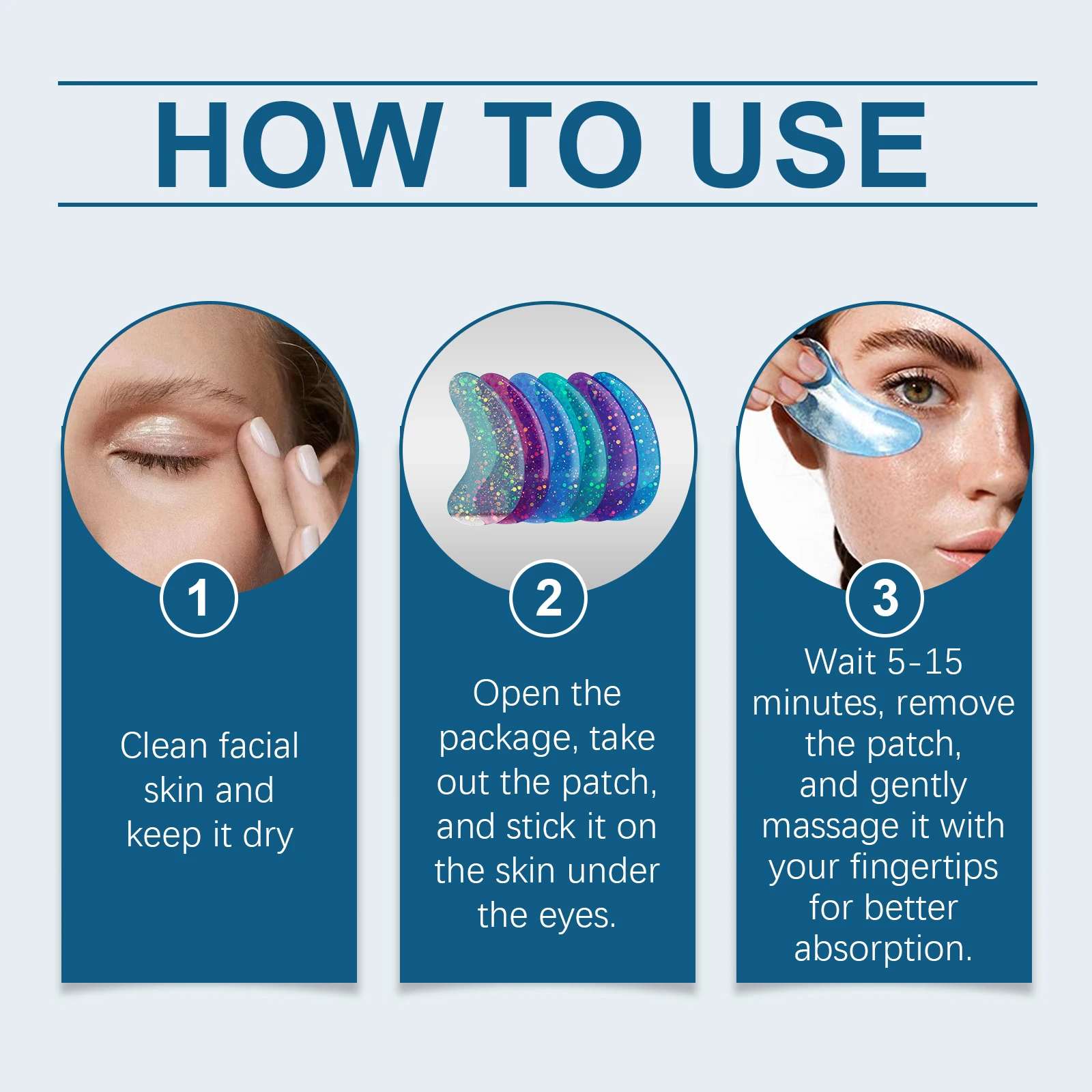 WEST MONTH 12 Stück Marine-Kollagen-Augengele beseitigt Falten und feine Linien, verbessert Tränensäcke und Augenringe, stellt die Hautglätte wieder her