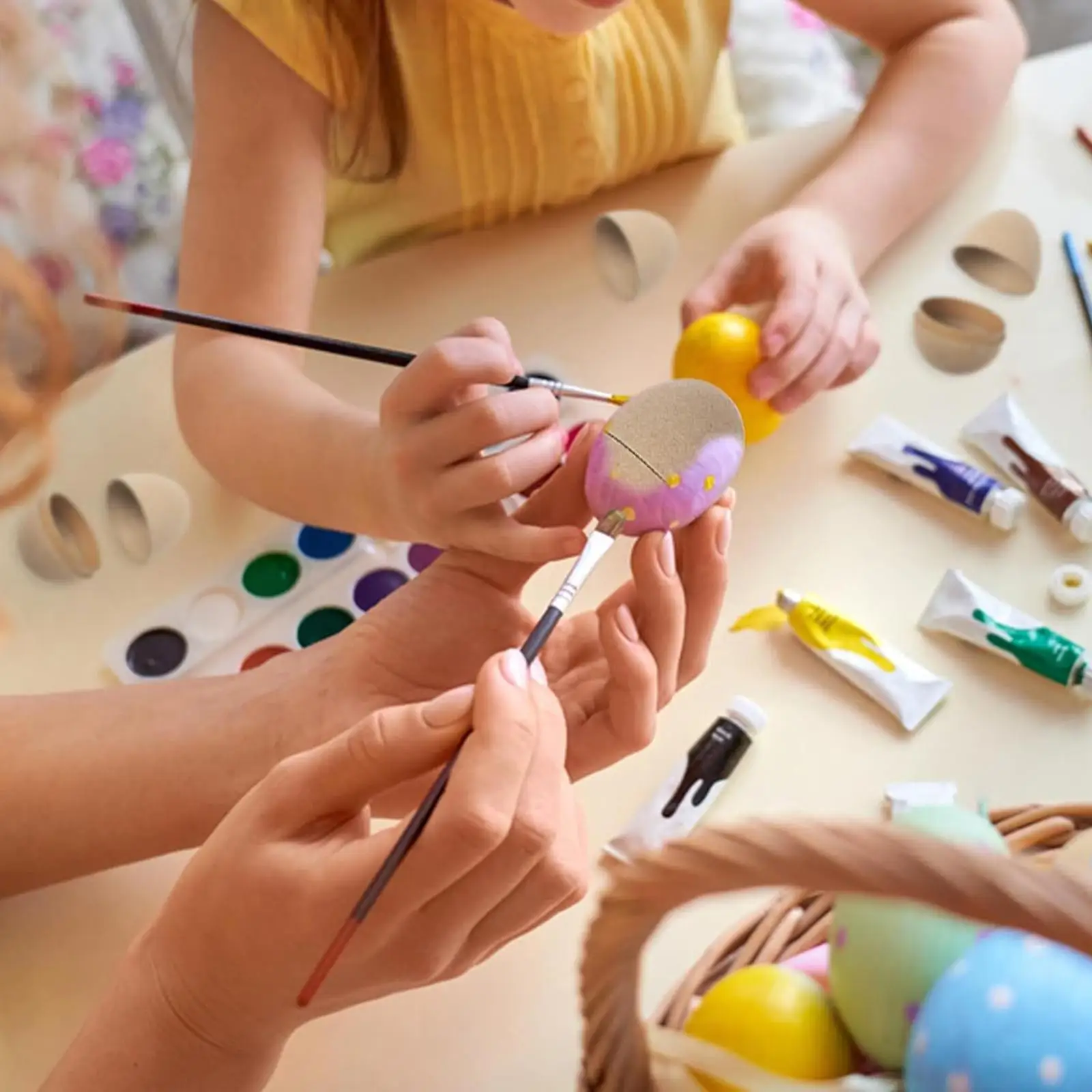 Reusable Paper Mache Easter Eggs Fillable for DIY Decoration Art Craft Supplies Empty Eggs for Drawing Painting Party Favors