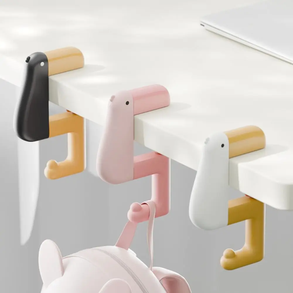 

Cute Portable Bag Hook Animal Plastic Table Hook Purse Handbag Travel Bag Organizer Holder Office Decor Plastic Desk Side Hooks