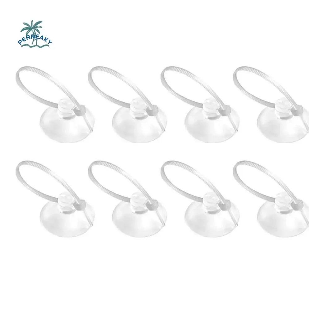 4/8/20Pcs Strong Suction Aquarium Suction Cups Set Plants Binding Transparent Fish Tank Suction Hooks Aquarium Supplies