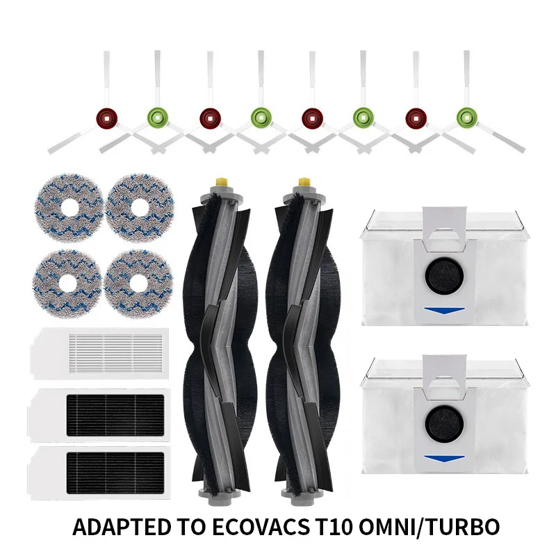 Stofzuiger Robot Filter Zijborstel Reinigingsdoek Voor Ecovacs Deebot X1 Omni T10 Turbo Onderdelen Stofbak Accesso